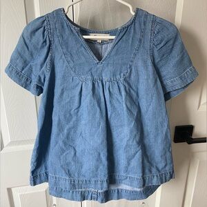 Madewell Light Blue Denim Top